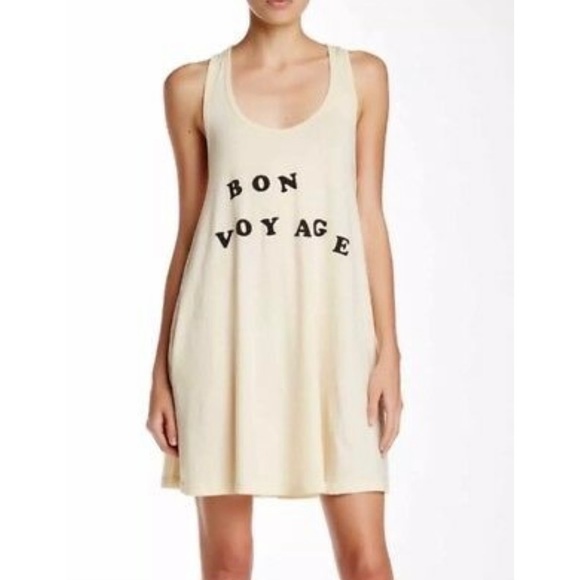 🎉HP🎉New! Wildfox Bon Voyage Graphic Racerback Tank Dress Coverup Size Large⚓️ - Picture 2 of 5